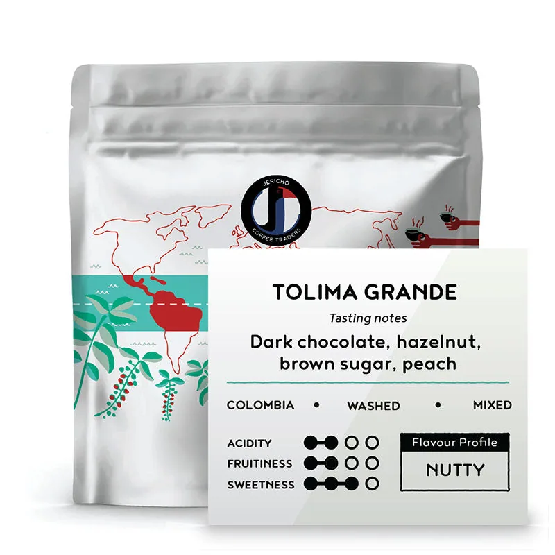 tolima grande - colombia, colombia coffee from jericho coffee traders roastery