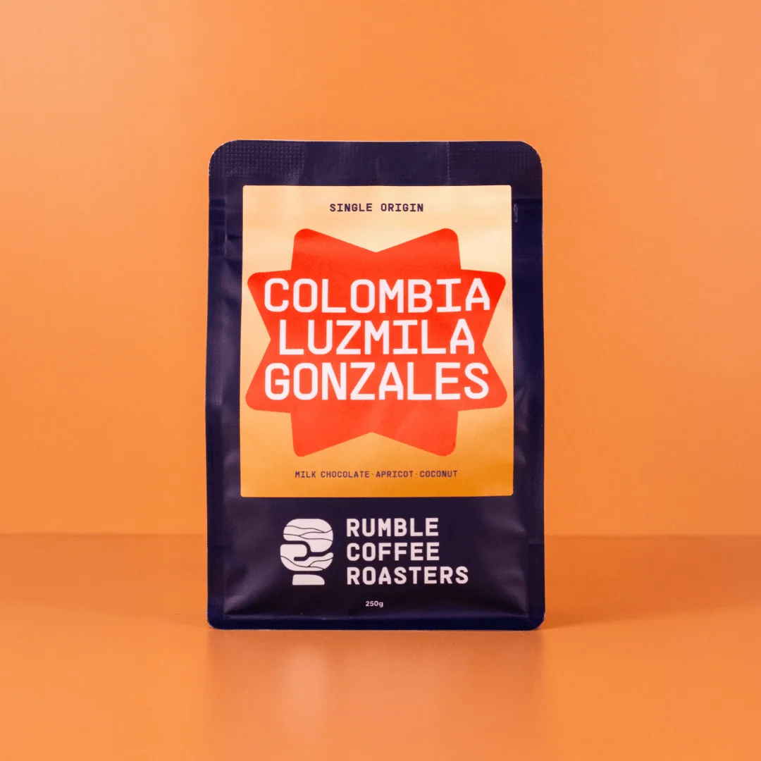 colombia luzmila gonzales espresso, colombia coffee from rumble coffee roasters - macaulay road espresso bar