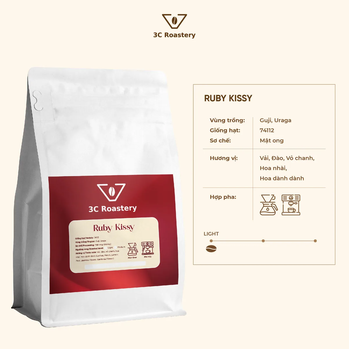 ruby kissy, ethiopia coffee from 3c roastery - nguyễn văn lộc
