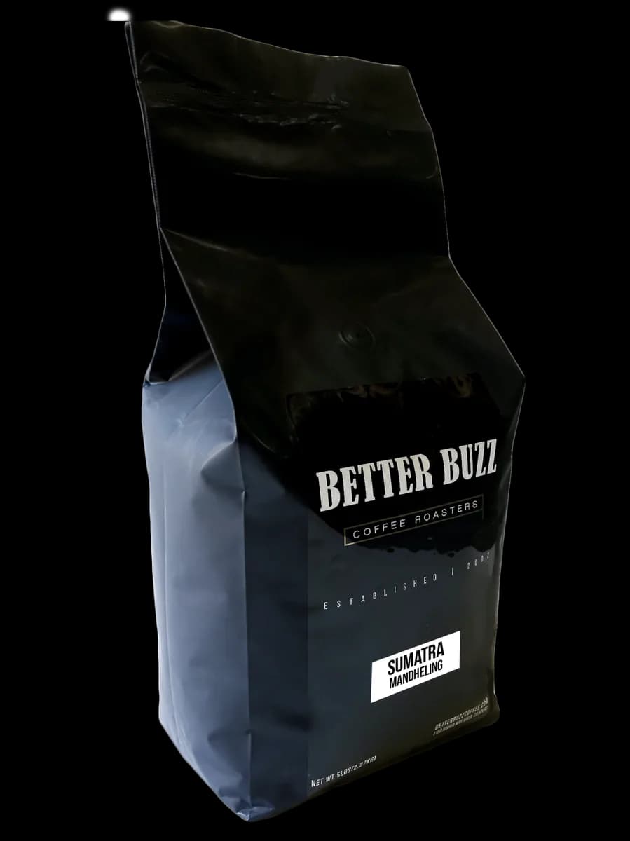 sumatra mandheling 5lb, indonesia + sumatra coffee from better buzz coffee hillcrest