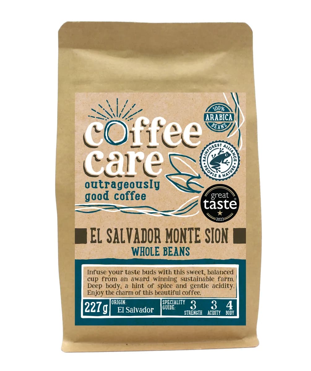 el salvador monte sion beans, el salvador coffee from coffee care (n.c.) ltd