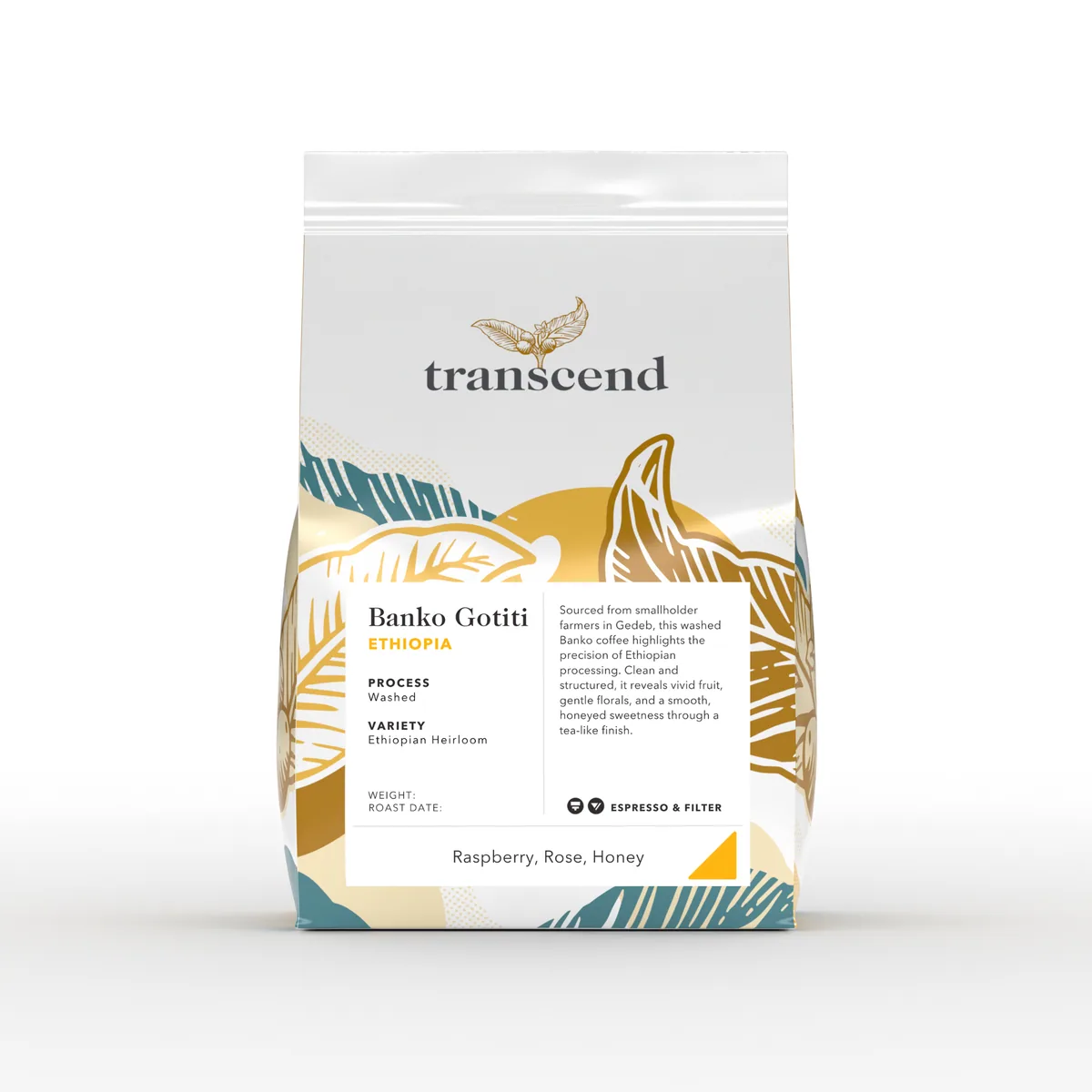 banko gotiti washed - ethiopia, ethiopia coffee from transcend coffee and roastery