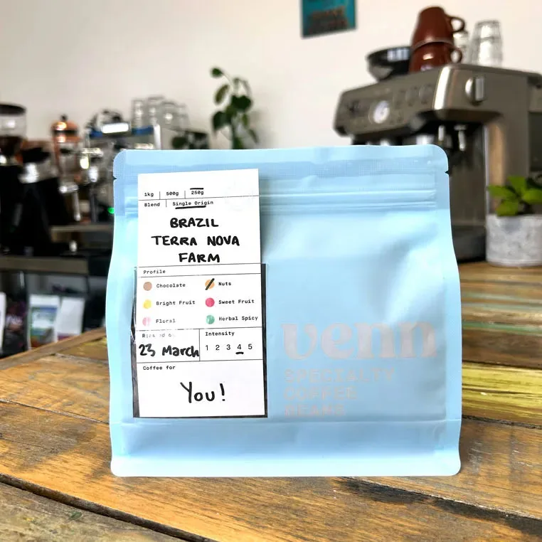 venn coffee - brazil terra nova farm single origin, brazil coffee from perth coffee exchange