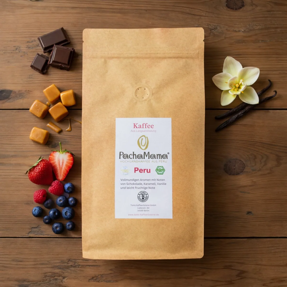 pacha mama, peru coffee from toms coffee roasters ridder schwarz gbr
