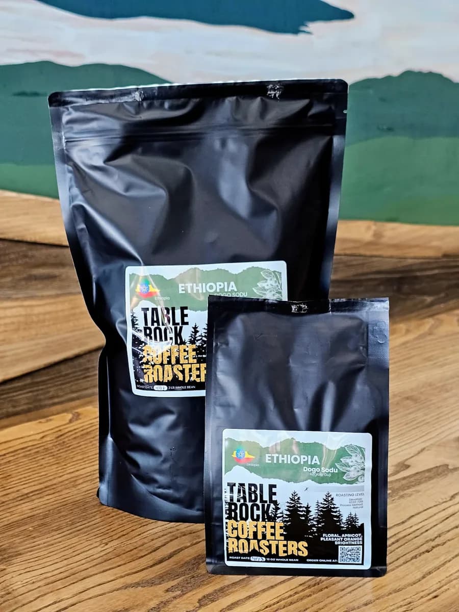 ethiopia dogo sodu | light roast coffee 12oz bag, ethiopia coffee from table rock coffee roasters