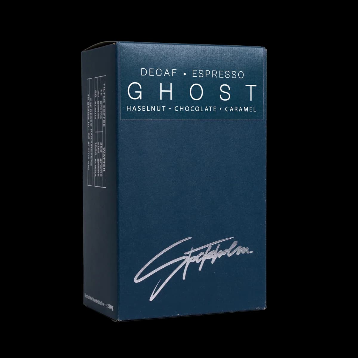 ghost – decaf – espresso, peru coffee from stockholm coffee roasters