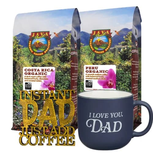 dad's morning escape, peru + costa rica coffee from java planet organic coffee roasters