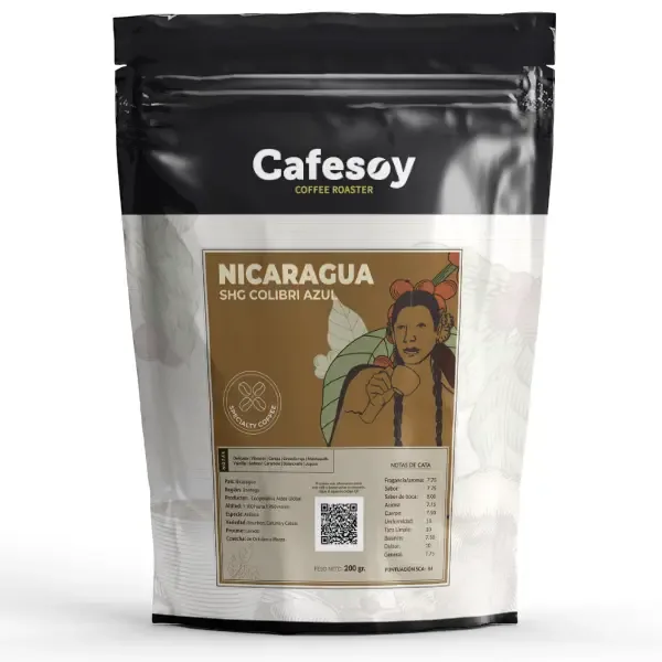 nicaragua shg colibri azul 200 gr. – café de especialidad, nicaragua coffee from cafés cafesoy | café especialidad | tienda café online