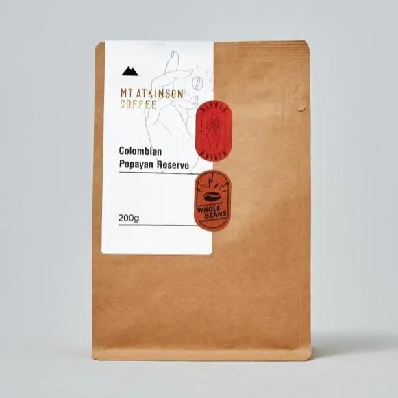 colombian popayan reserve - direct trade, colombia coffee from mt atkinson coffee