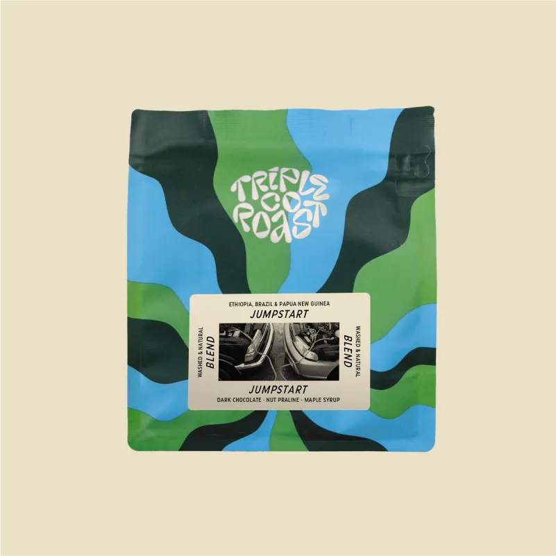 jumpstart, ethiopia + brazil + papua new guinea coffee from triple co roast