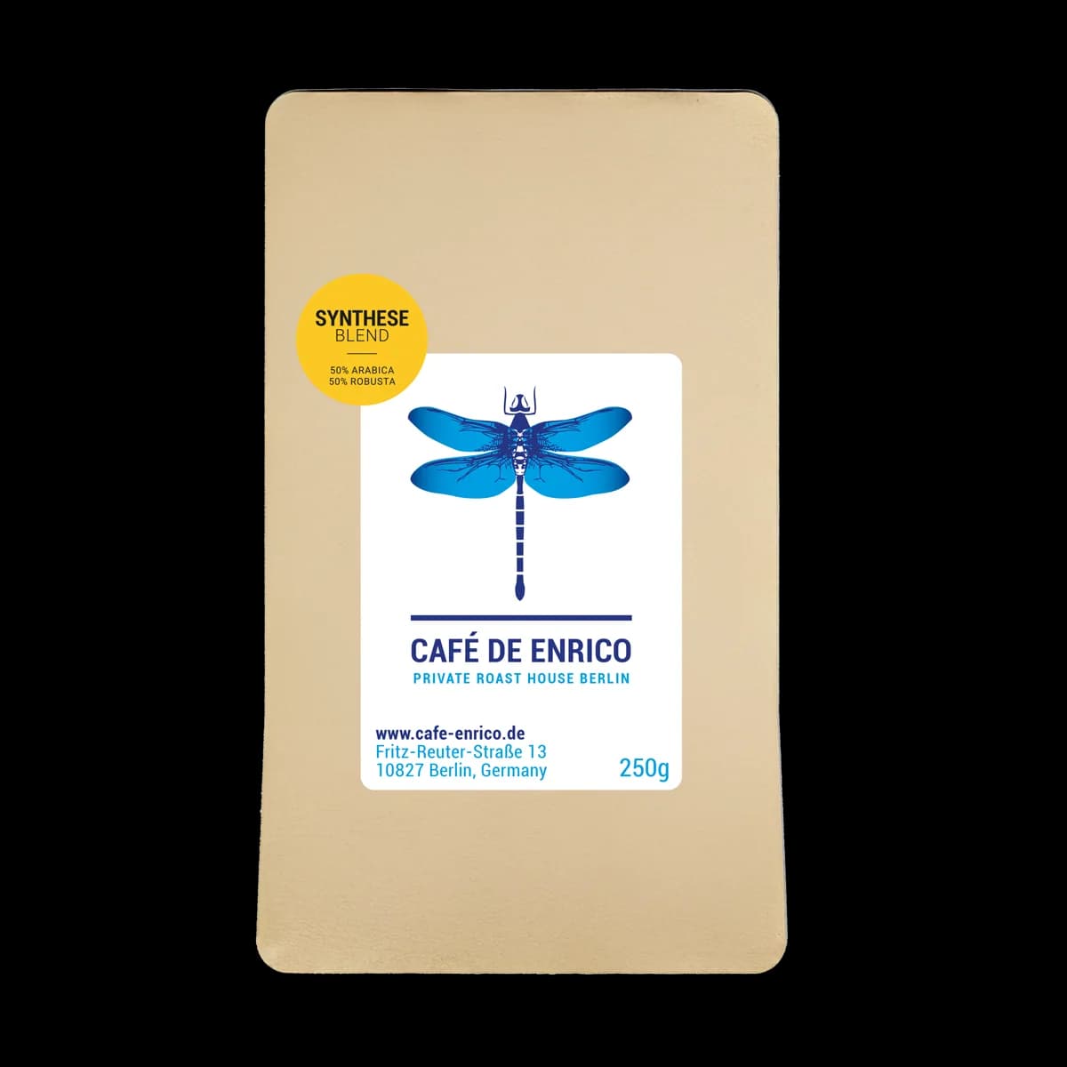synthese blend coffee, brazil + guatemala + honduras coffee from café de enrico