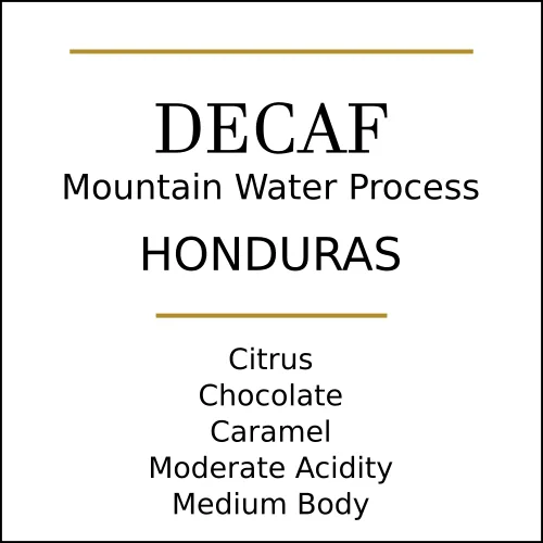 honduras decaf medium roast coffee, honduras coffee from pebble and pine coffee