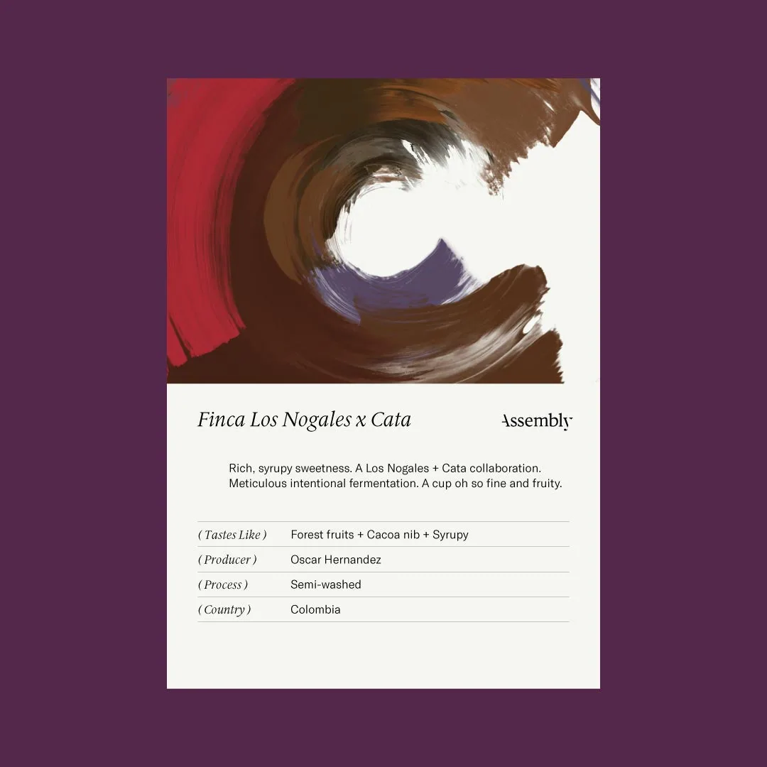 colombia — finca los nogales x cata taste, colombia coffee from assembly coffee london