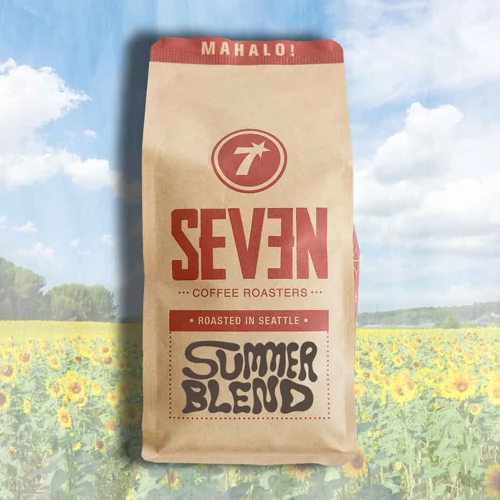 summer blend, brazil + guatemala coffee from seven coffee roasters market & cafe