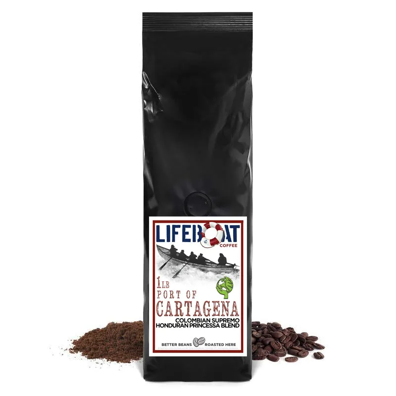 5lb port of cartagena colombian-honduran dark, colombia coffee from lifeboat coffee co