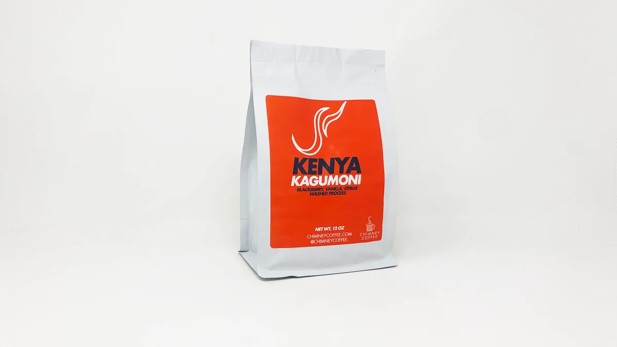 kenya kagamoni - 12 oz retail bag, kenya coffee from chimney coffee house