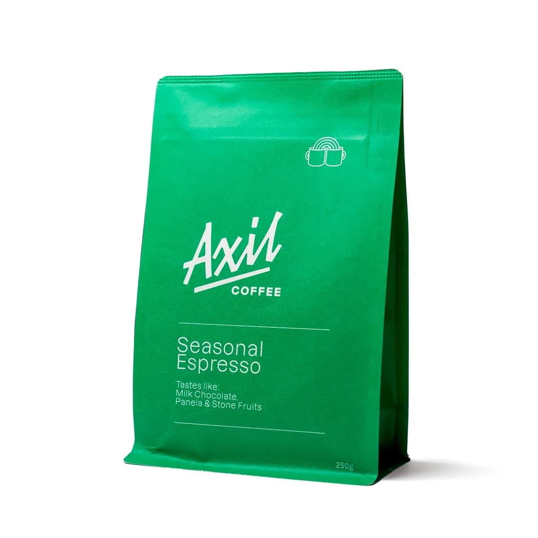 seasonal blend, ethiopia + brazil + el salvador coffee from axil coffee roasters glenferrie