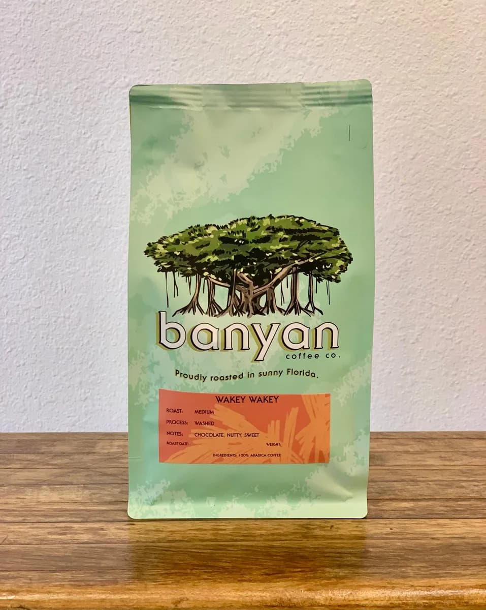 wakey wakey blend, colombia + brazil coffee from banyan coffee co.
