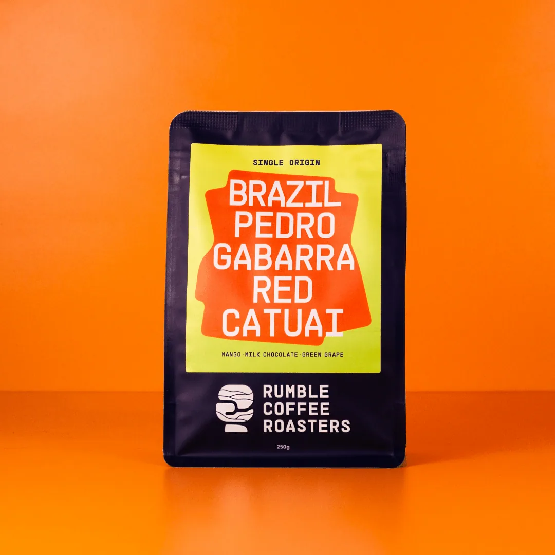 brazil pedro gabarra red catuai espresso, brazil coffee from rumble coffee roasters - macaulay road espresso bar