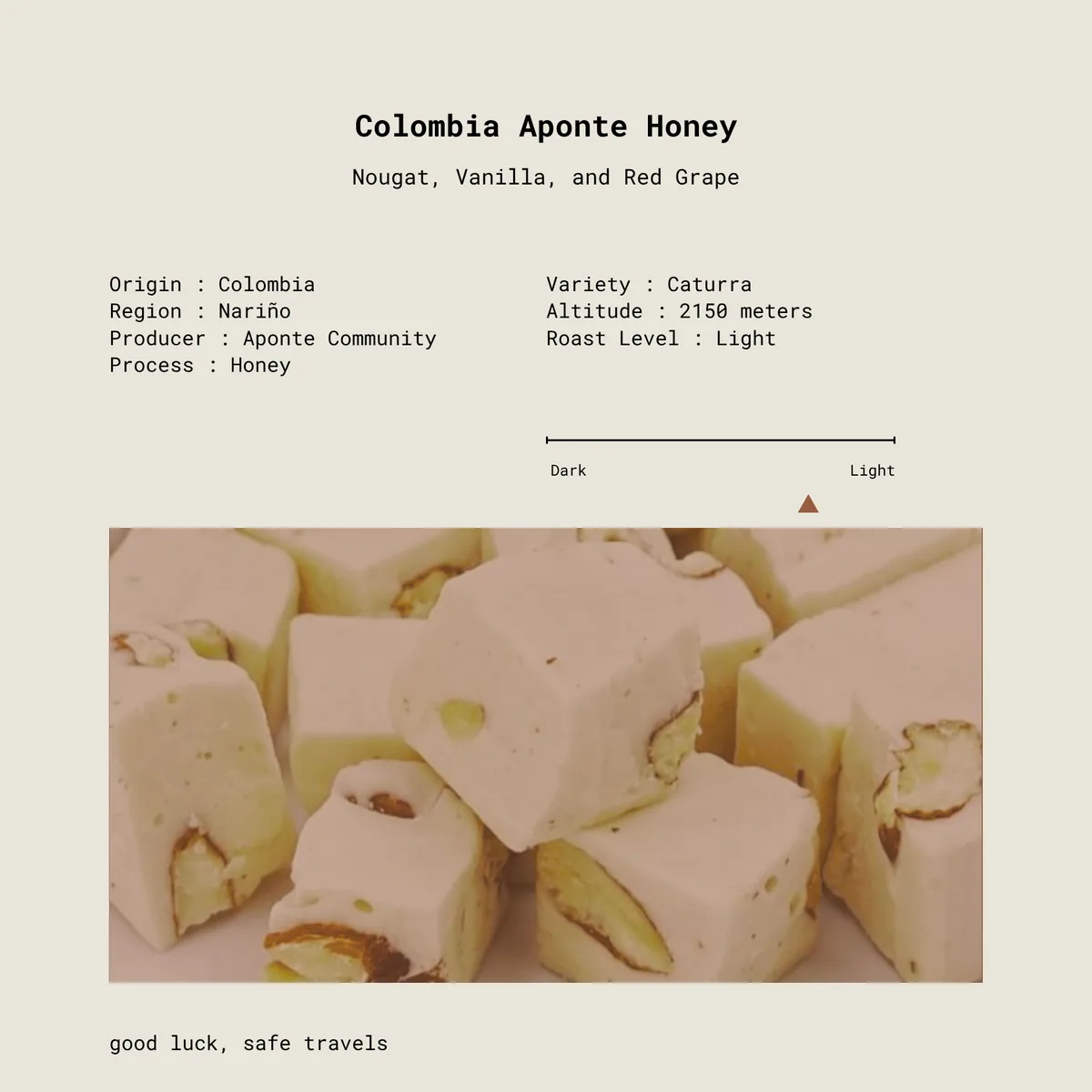 colombia aponte honey, market, colombia coffee from peaks coffee company