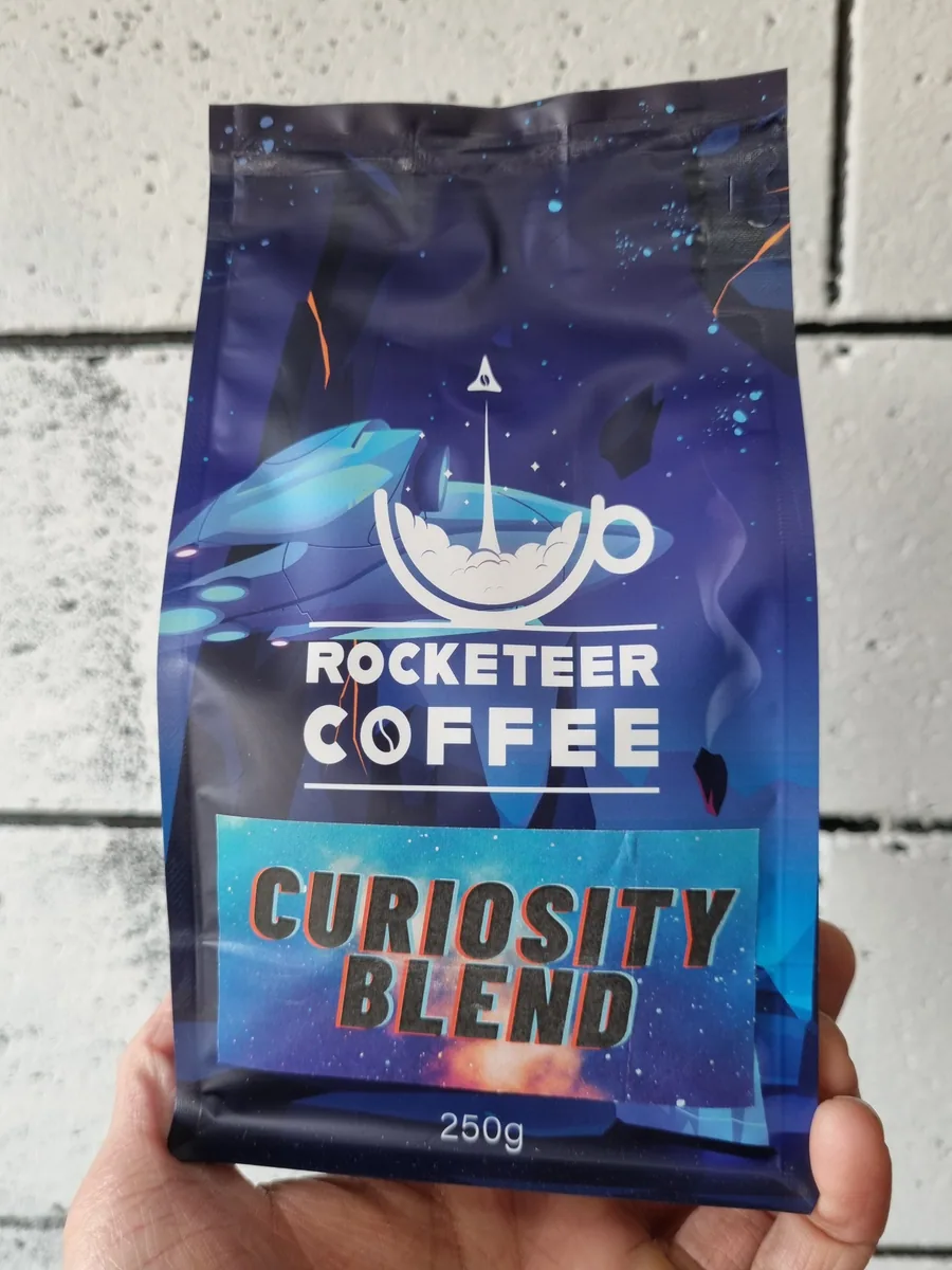 curiosity blend, ethiopia + brazil coffee from rocketeer coffee roasters