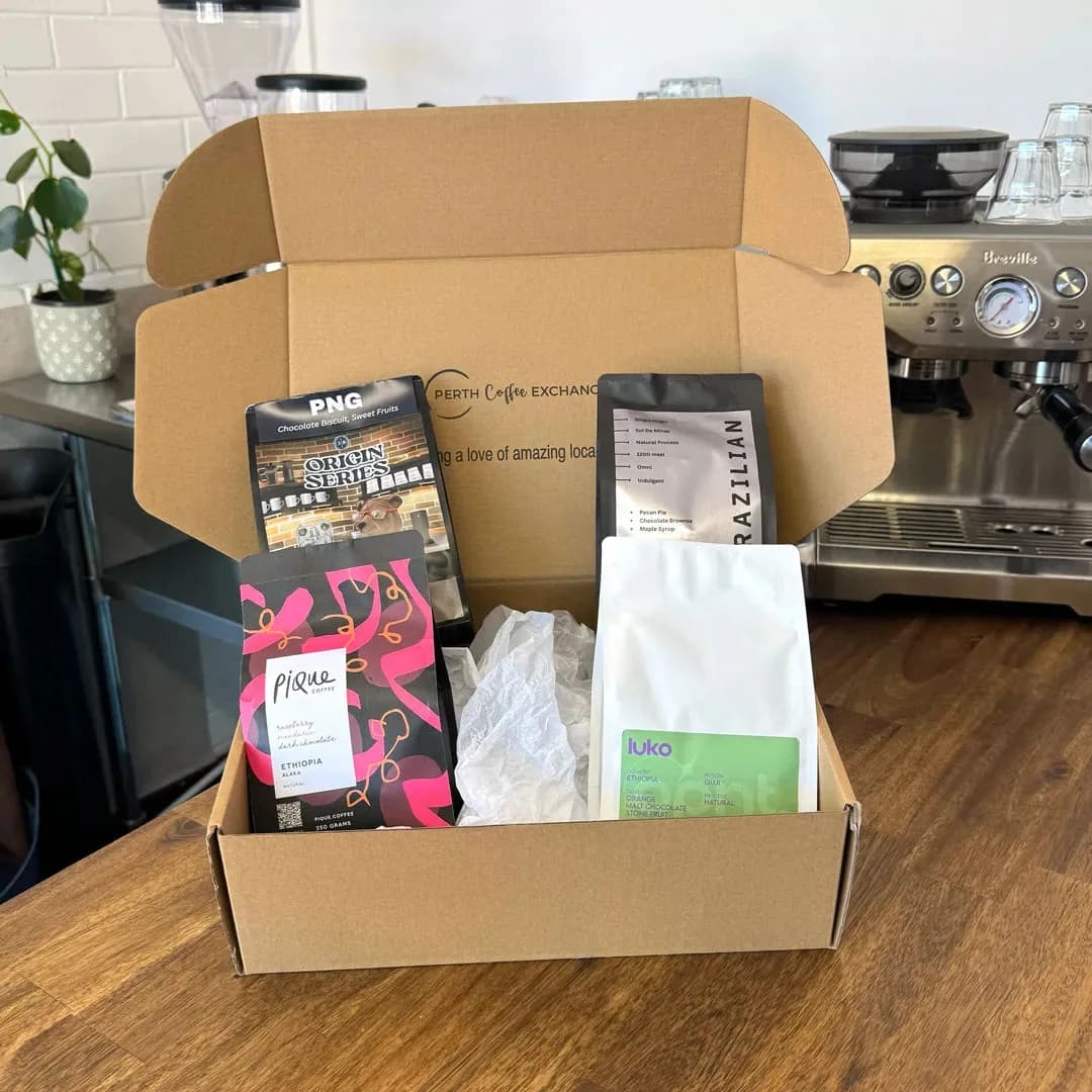best single origin coffees in 2026 gift box edition, ethiopia + brazil + papua new guinea coffee from perth coffee exchange
