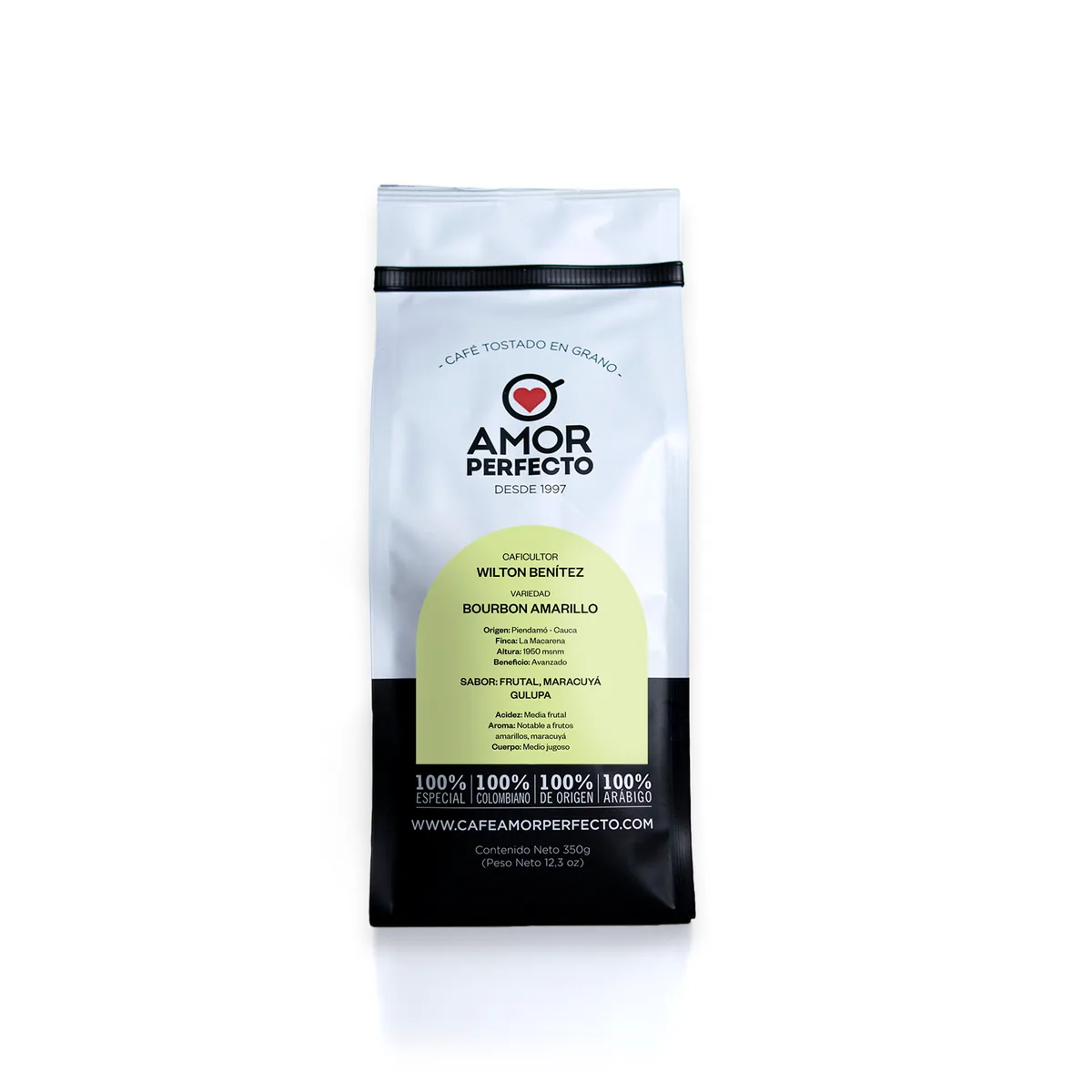 wilton benítez - bourbon amarillo - 350 gr, colombia coffee from amor perfecto