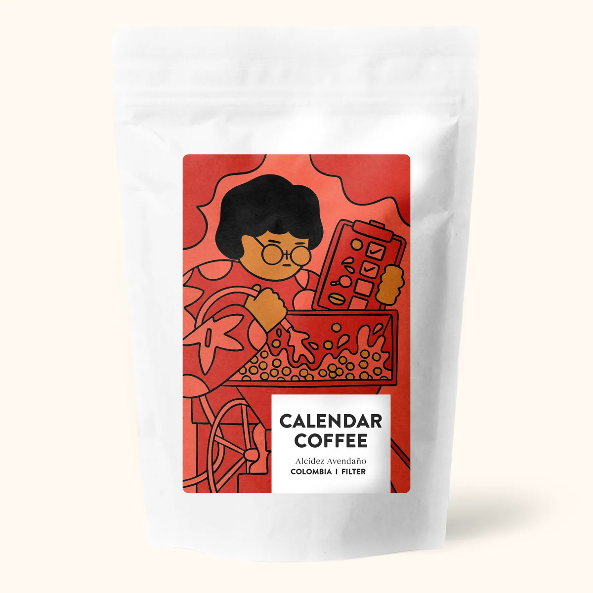 alcidez avendano | colombia | filter, colombia coffee from calendar