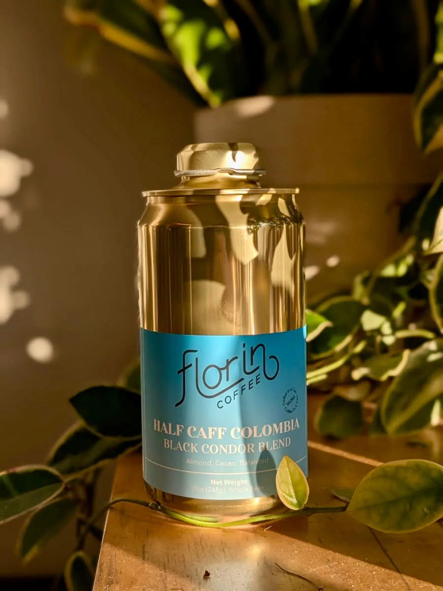 half caff colombia black condor blend, colombia coffee from florin coffee