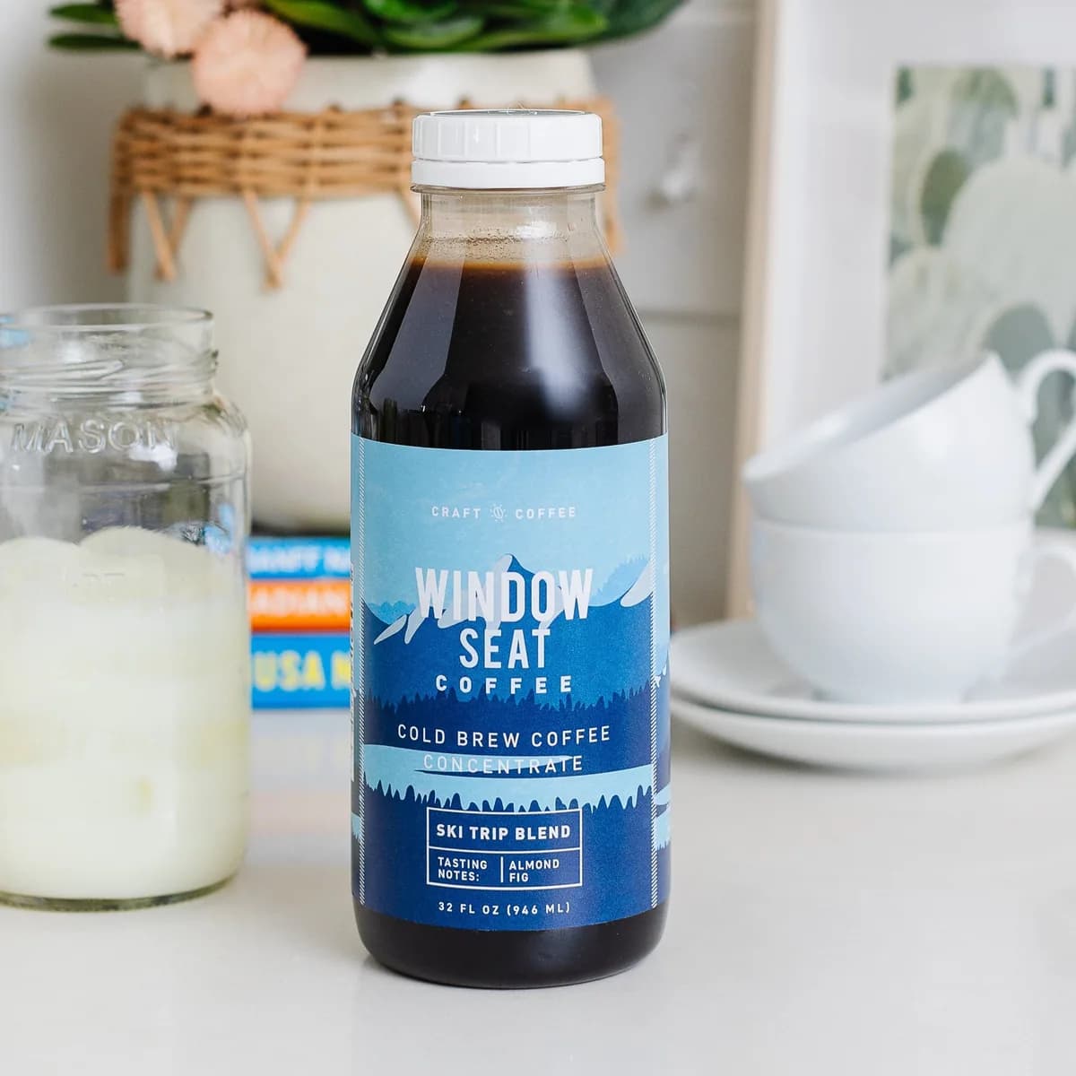 ski trip cold brew concentrate, colombia + brazil coffee from window seat coffee