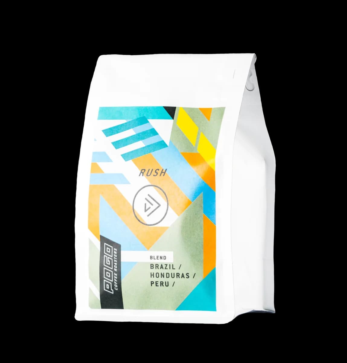 rush - espresso blend, brazil + peru + honduras coffee from pogo coffee roasters
