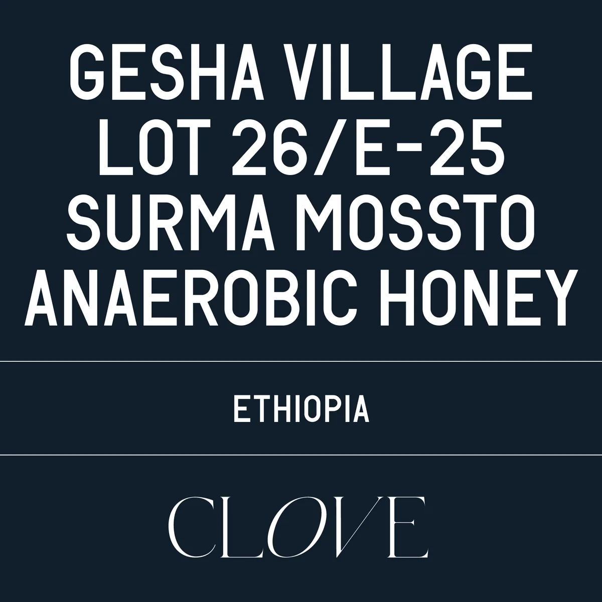 gesha village - lot 26/e-25 surma mossto anaerobic honey, ethiopia coffee from datura