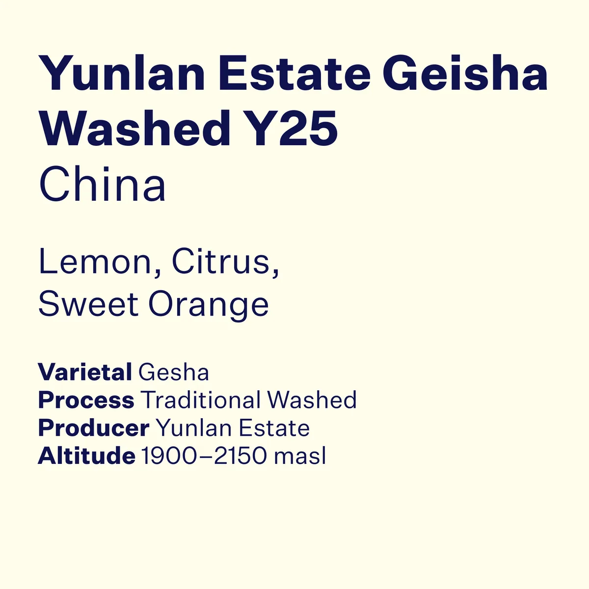 china yunlan estate geisha washed y25, panama + yunnan coffee from high note roasters