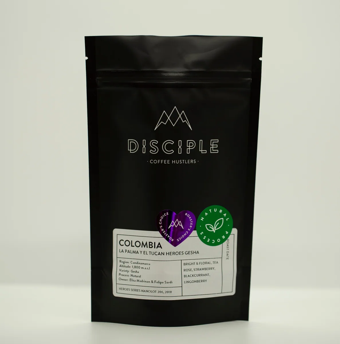 colombia - la palma y el tucán heroes gesha / natural (reserve range), colombia coffee from disciple roasters