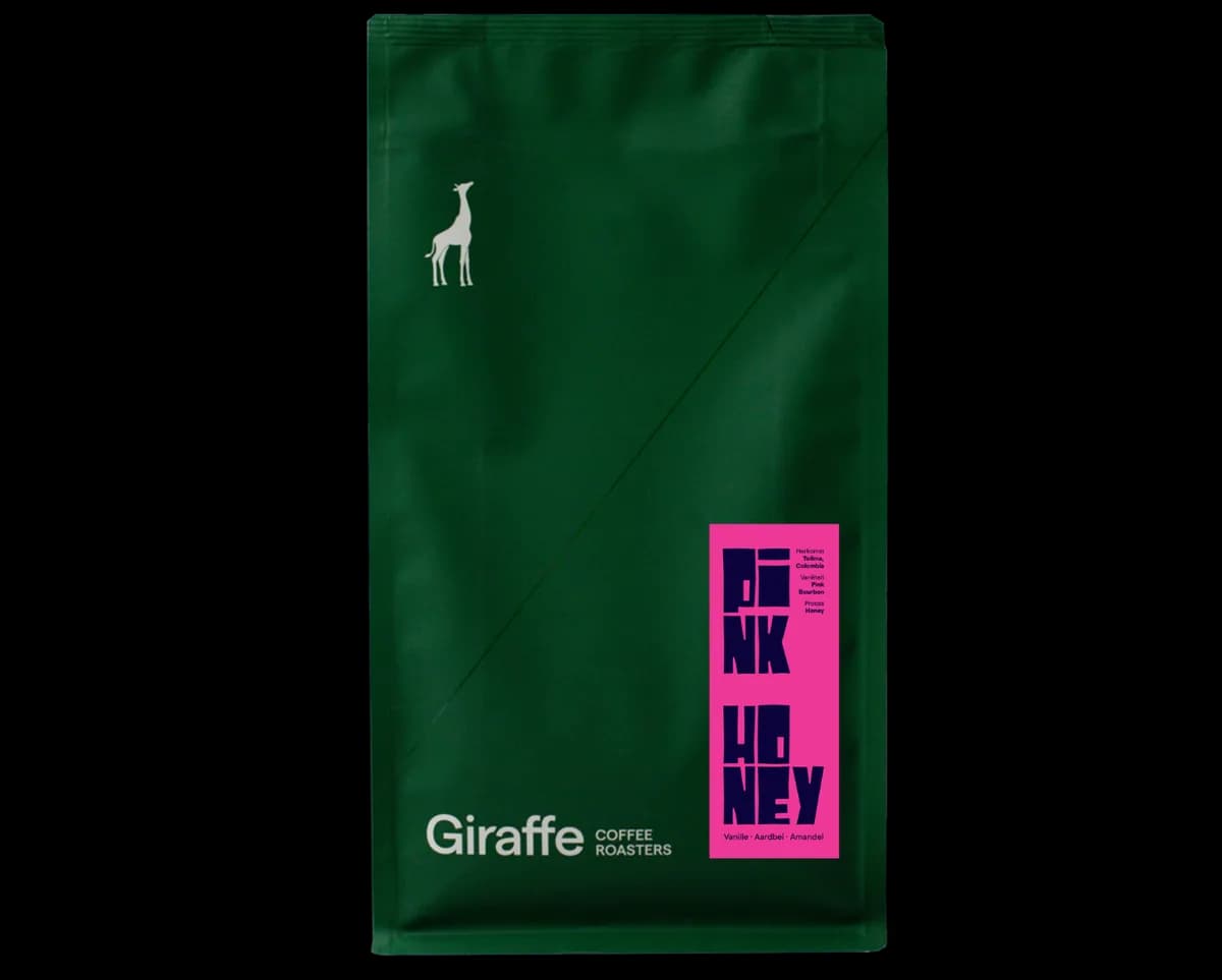 pink honey, colombia coffee from giraffe coffee roasters