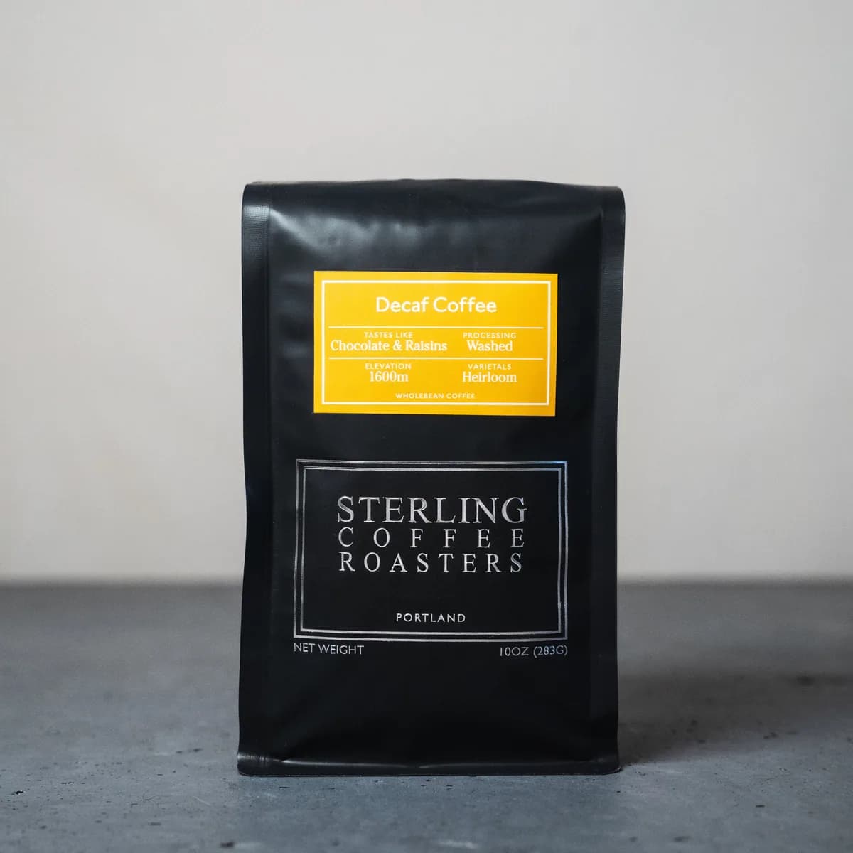 decaf: tastes like cherries & chocolate, colombia coffee from sterling coffee roasters
