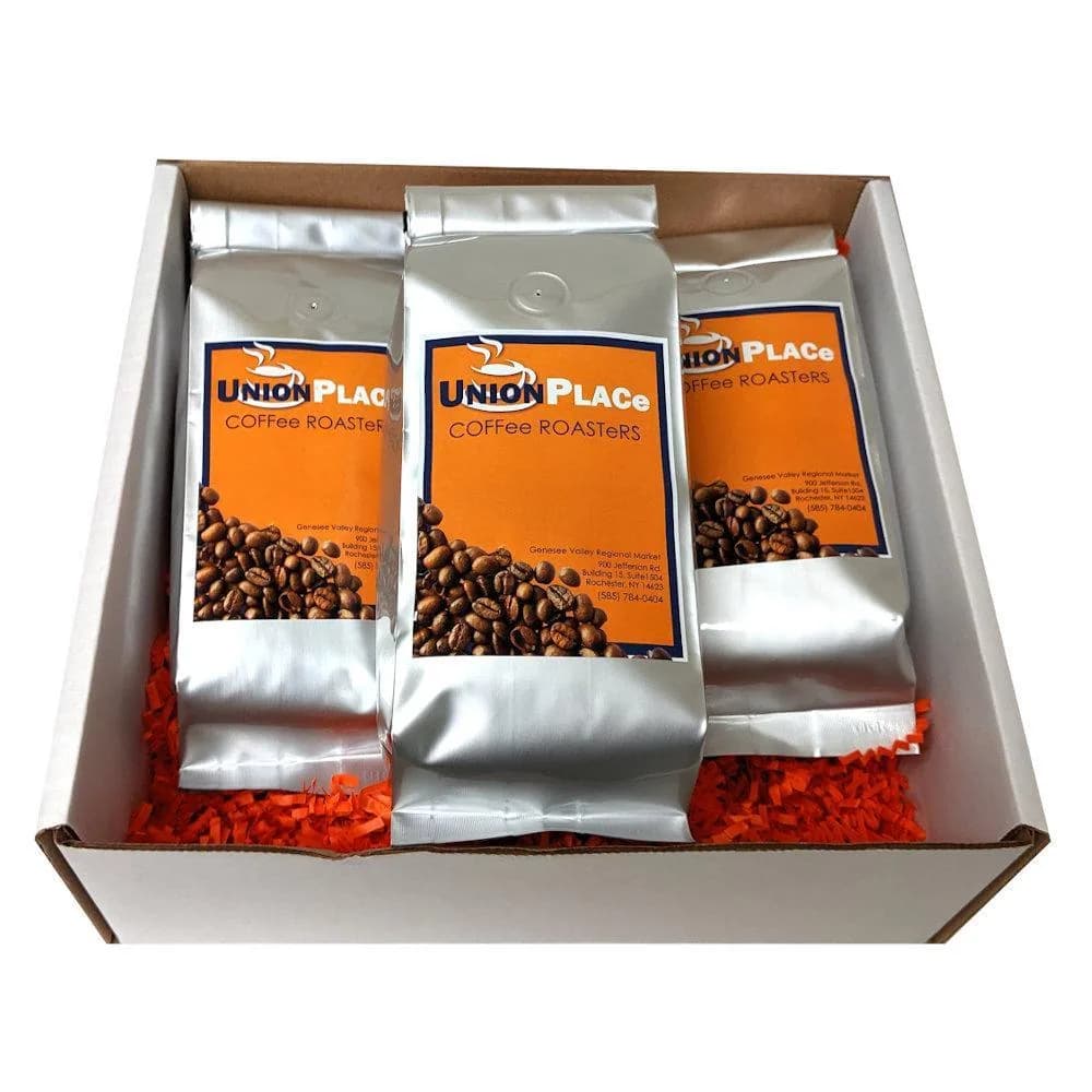 union place coffee lovers choose your own gift box, ethiopia + nicaragua + indonesia + sumatra coffee from union place coffee roasters