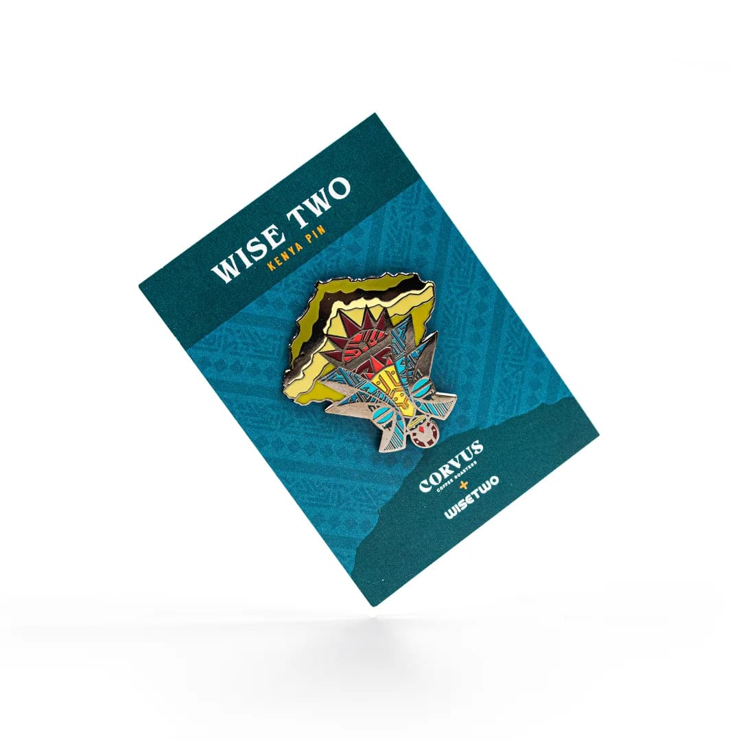 spirit of africa pin • funding drying beds at kii, kenya coffee from corvus coffee roasters