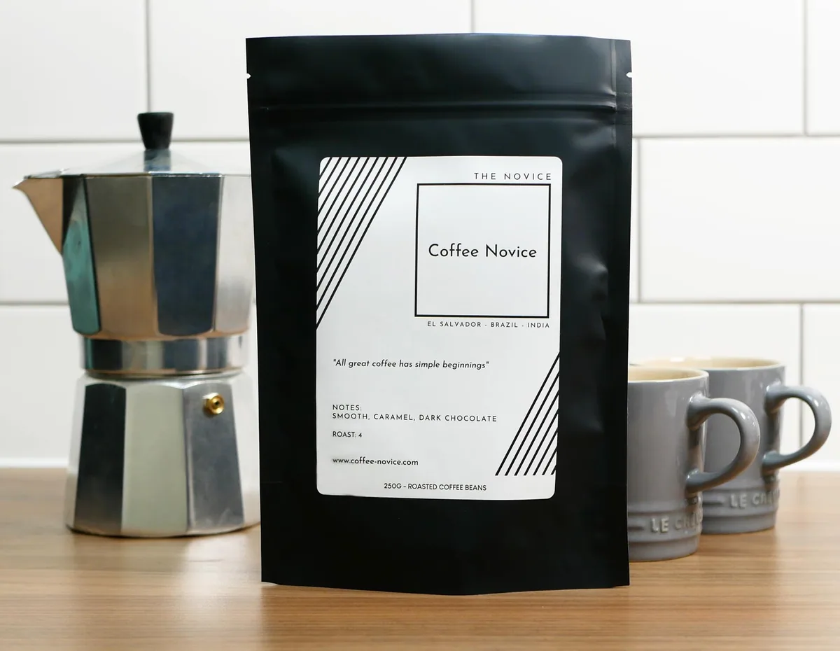 the novice - blend, brazil + el salvador + india coffee from coffee novice