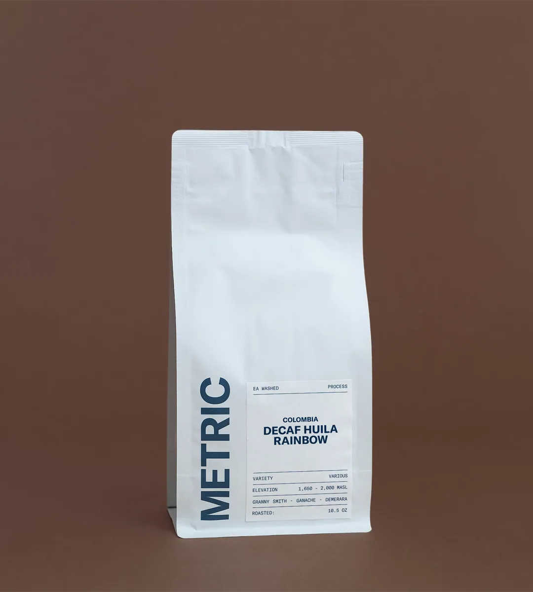 colombia decaf huila rainbow, colombia coffee from metric