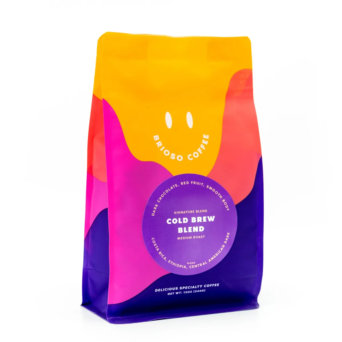 cold brew blend, ethiopia + costa rica coffee from brioso roastery & coffee bar