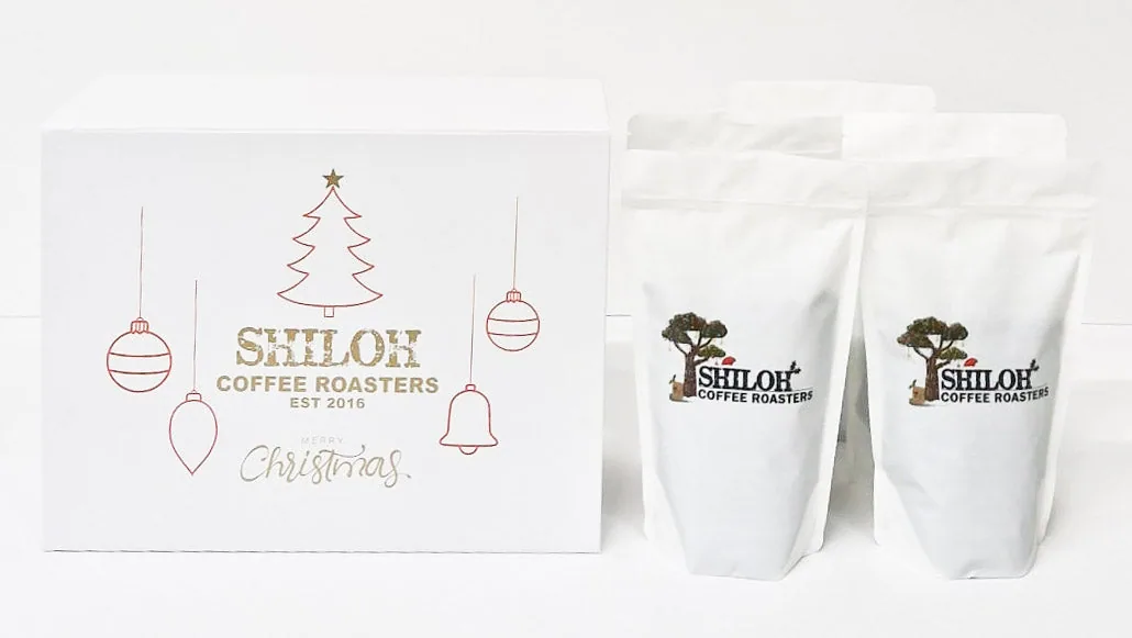 limited-edition 1kg christmas box (5 x200g), kenya + costa rica + indonesia coffee from shiloh coffee roasters ltd