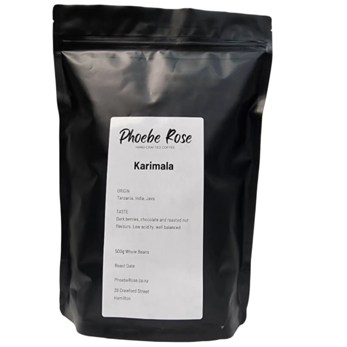 karimala blend, tanzania + indonesia + india coffee from phoebe rose coffee roaster