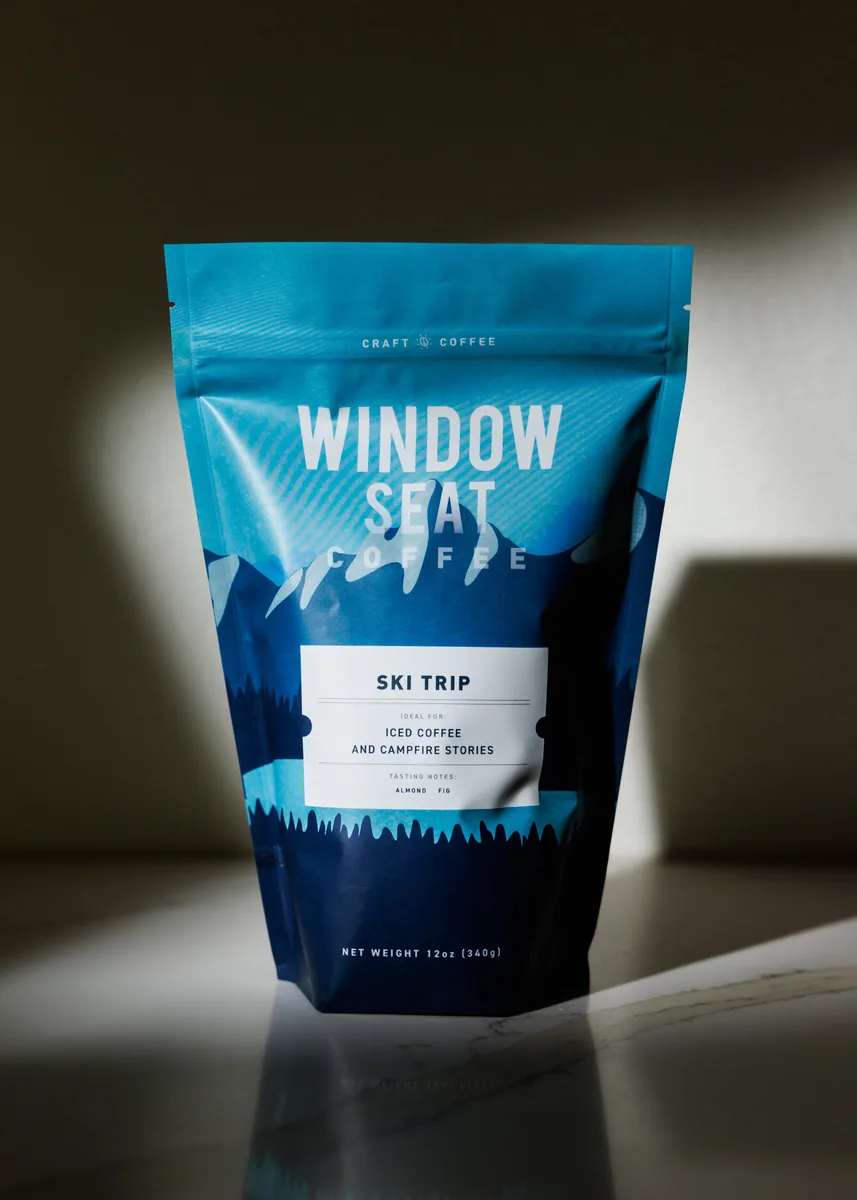 ski trip roasted coffee, colombia coffee from window seat coffee