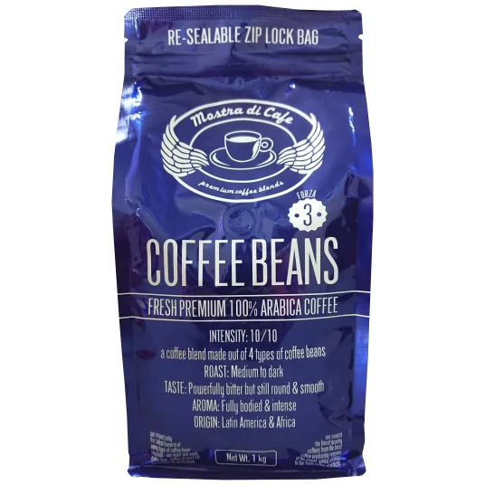 forza #3 beans – 1kg, ethiopia + uganda + guatemala coffee from mostra di cafe - coffee roastery