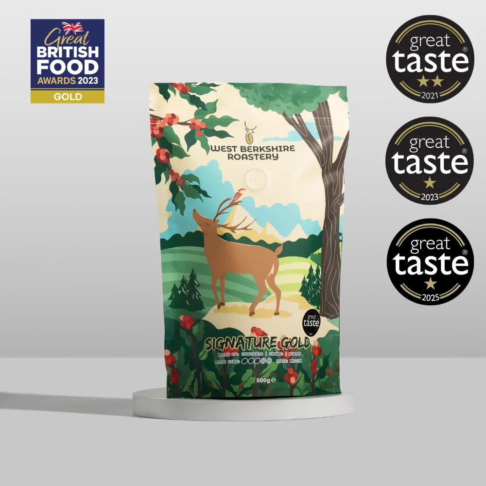 organic signature gold, el salvador coffee from west berkshire roastery