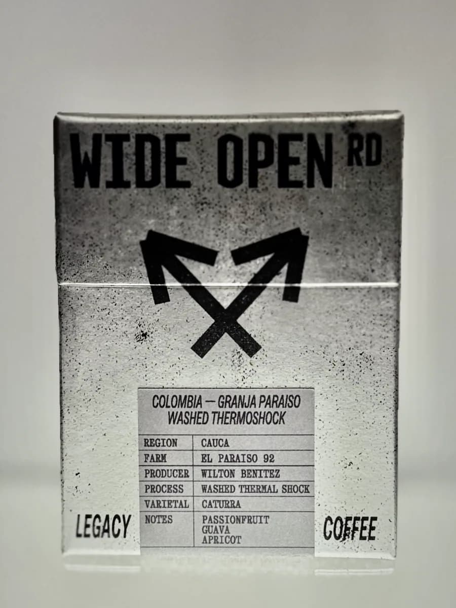 legacy 002 | colombia | granja paraiso | washed thermoshock, colombia coffee from wide open road coffee roasters