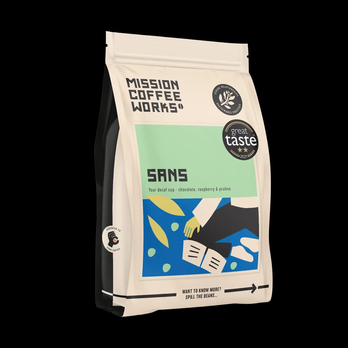 decaf espresso - 12 months, colombia coffee from mission coffee works