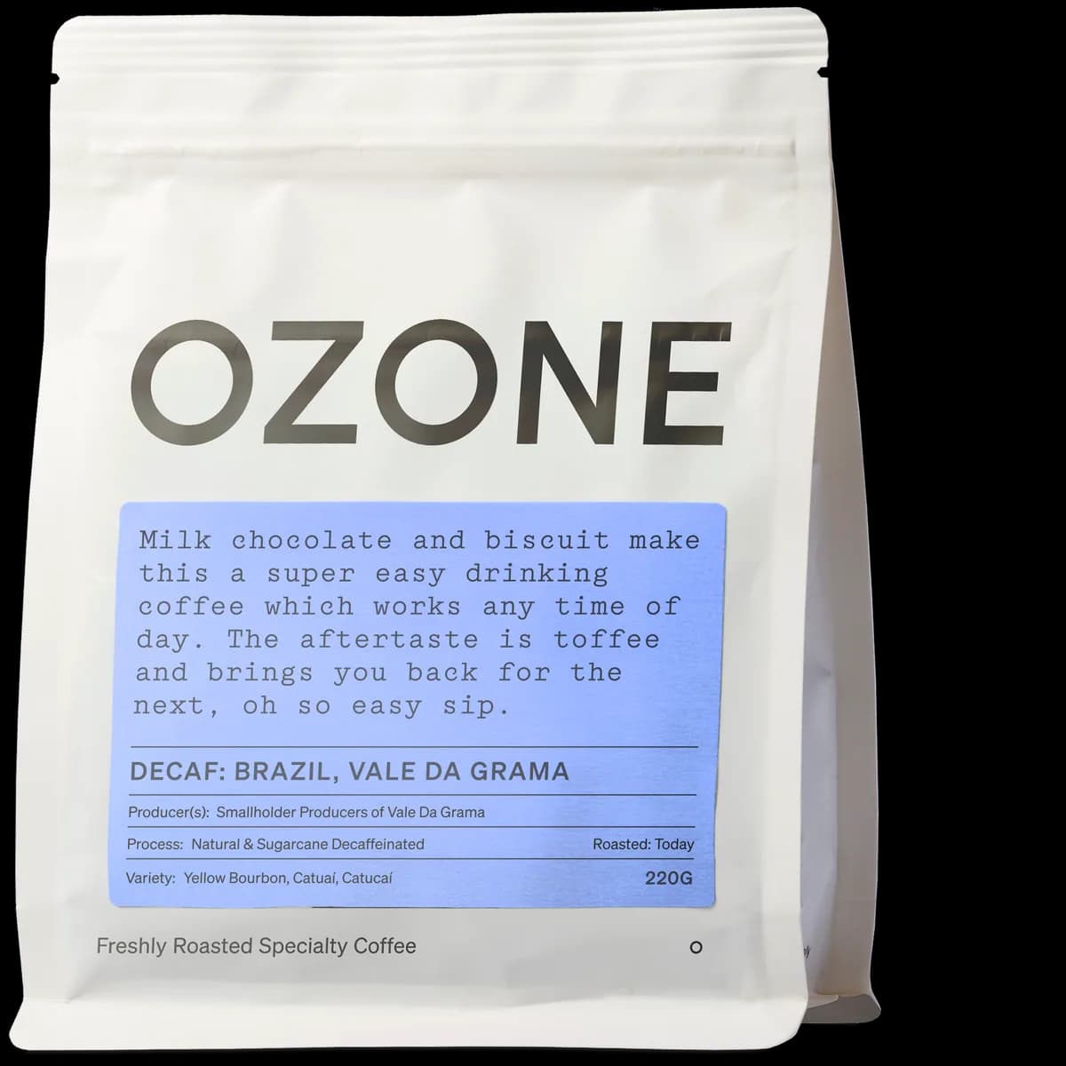 decaf, colombia + brazil coffee from ozone coffee - shoreditch