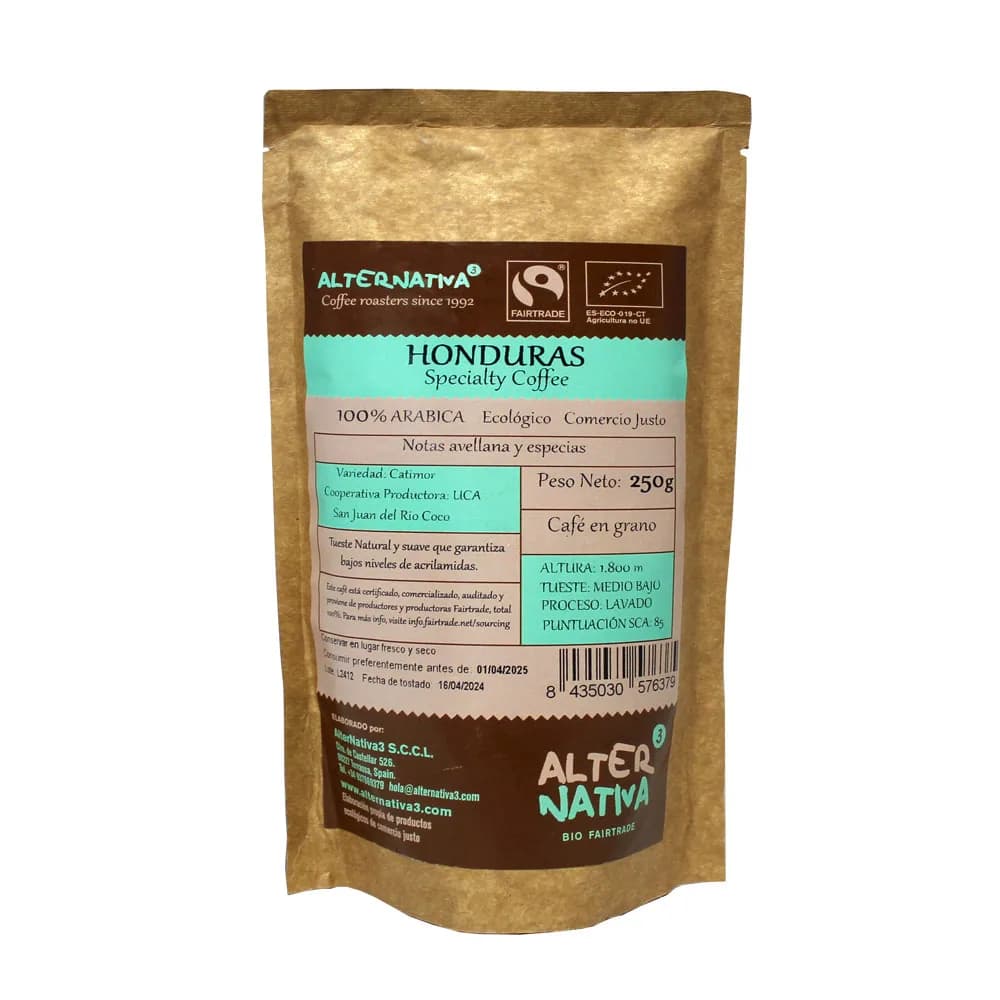 café de honduras coaquil bio 250 g, honduras coffee from alternativa3